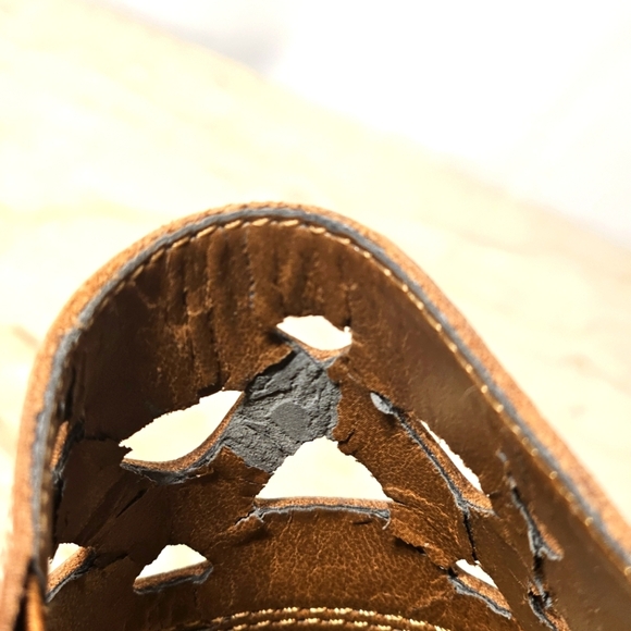 NOS Naturalizer Devon Womens Brown Leather Cutout Open Toe Sandals Size 8M - Picture 7 of 7